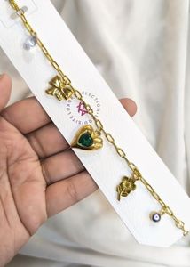 Gold Charm Bracelet/ Anti Tarnish