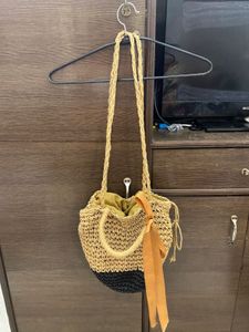 Jute Handbag with Scarf