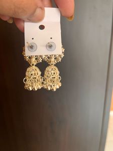 Golden Jhumka Earrings