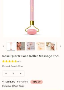 REAL Rose Quartz Facial Roller