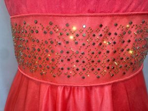 Coral Dress with Sequins