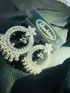 Silver Jhumka Earrings