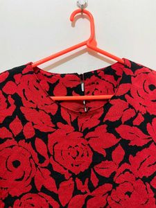 Floral Print Padded Shoulder  Length 22