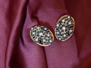 Black Clip On Earrings