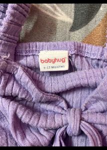 Cute Babyhug Purple Romper