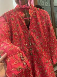 gown with dupatta n margin inside