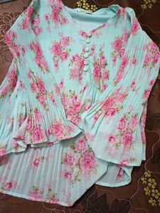 Blue Frill Top