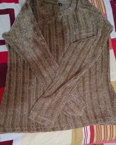 Brown Knit Top