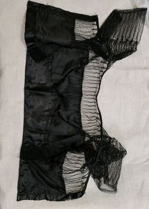Grab Now Black Net Back Open Blouse