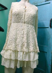 Ivory Lace Long Sleeve Dress