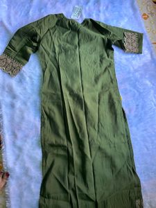 Olive Green Embroidered Suit