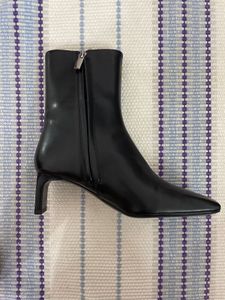 H&amp;M Leather Black Angle Boots