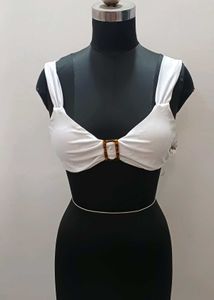 White Bikini Top - Stylish Swimwear