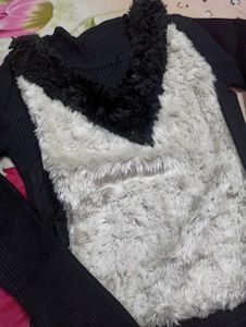 Elegant Black &amp; White Tunic Dress