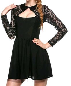 Sexy Women Floral Long Sleeve Lace Backles
