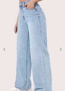 Light Blue Denim Jeans Straight Fit