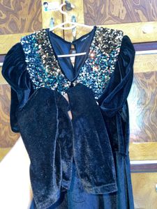 Black Velvet Dress XL