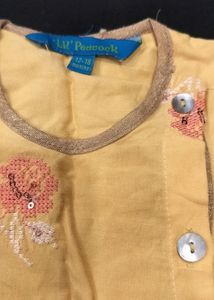 Lil Peacock Gold Pink Kurta Set