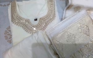 Silk bland Kurta With Trousers &amp; Dupaptta