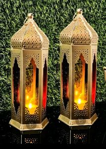 Moroccan  Hanging Lantern Tealight Candle Holder