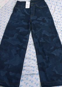 Camo Wide Leg Jeans