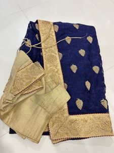 Designer Saree With 5xl Blouse