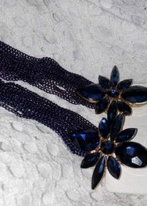 Blue Flower Dangle Earrings