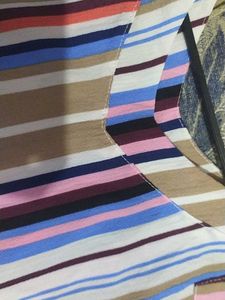 Striped Cold Shoulder Top