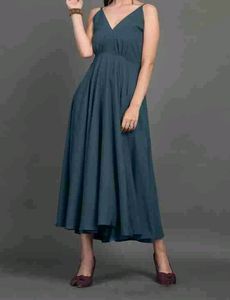 Women A-line Green Dress