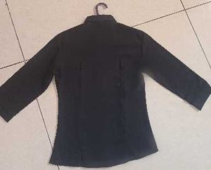 Black Formal Shirt for Girls 3/4 sleeve