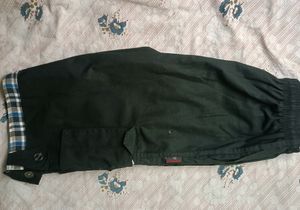 Black trousers, stretchable waist