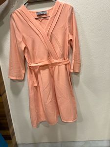 Peach Dress - Casual Chic