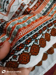 Patterned Bell Sleeve Top