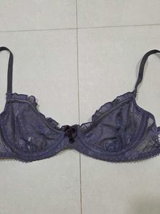 Elegant Purple Lace Bra from Paris
