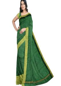 Elegant Green &amp; Gold Saree