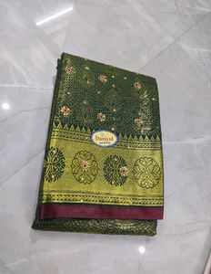 Brocade Jhalak With Stone Work
