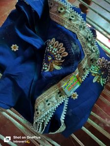 heavy embroidery saree