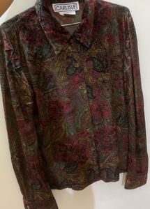 Paisley Velvet Top Type Shirt