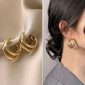 3 Layer Half Hoop Earrings