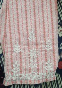 Floral Embroidered Cotton Tunic N Palazzo Set