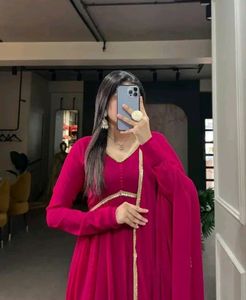 New Gown With Dupatta