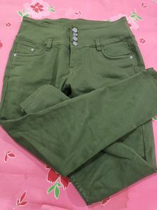 Olive Green Denim