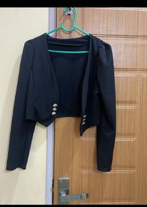 Black Cropped Blazer