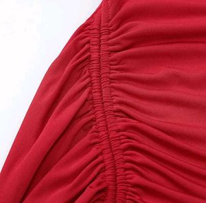 Elegant Red Midi Dress