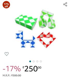Twisty Snake Brain Puzzle Cube With Multicolor in
