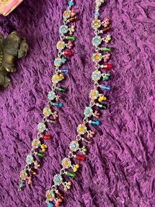 Anklets with Colorful Gemstone Charms