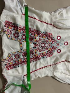 Kashmiri White Dress