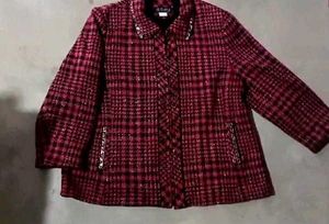 shimmer Chic Plaid Jacket