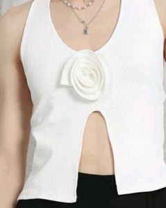 Floral White Tank Top