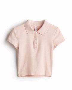 Brand New H&M Ribbed Knit Polo Top